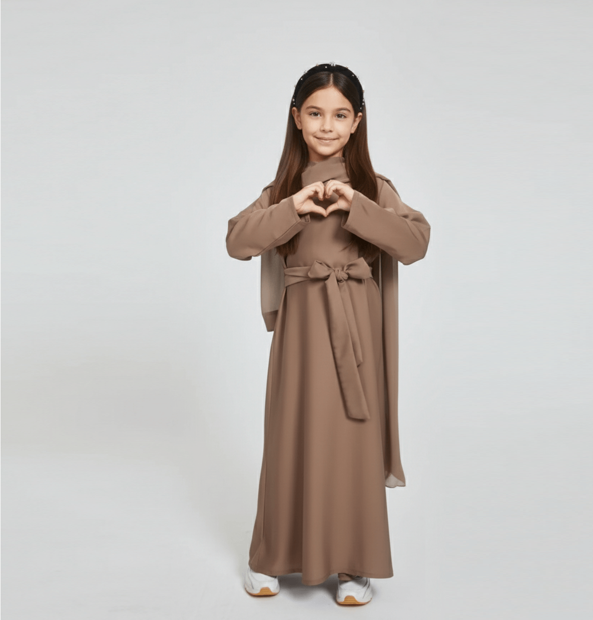 Junior Girls Plain Closed Abaya